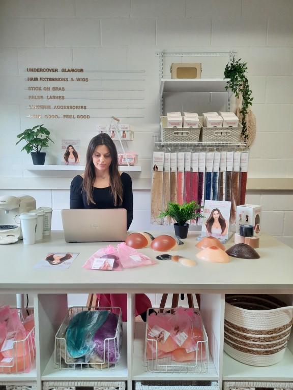 Catherine Peck working at Undercover Glamour