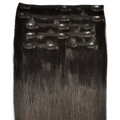 #1B Natural Black - Clip in Hair Extensions - Full Head