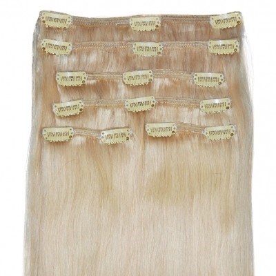 #22 Hollywood Light Blonde - Clip in Hair Extensions - Full Head