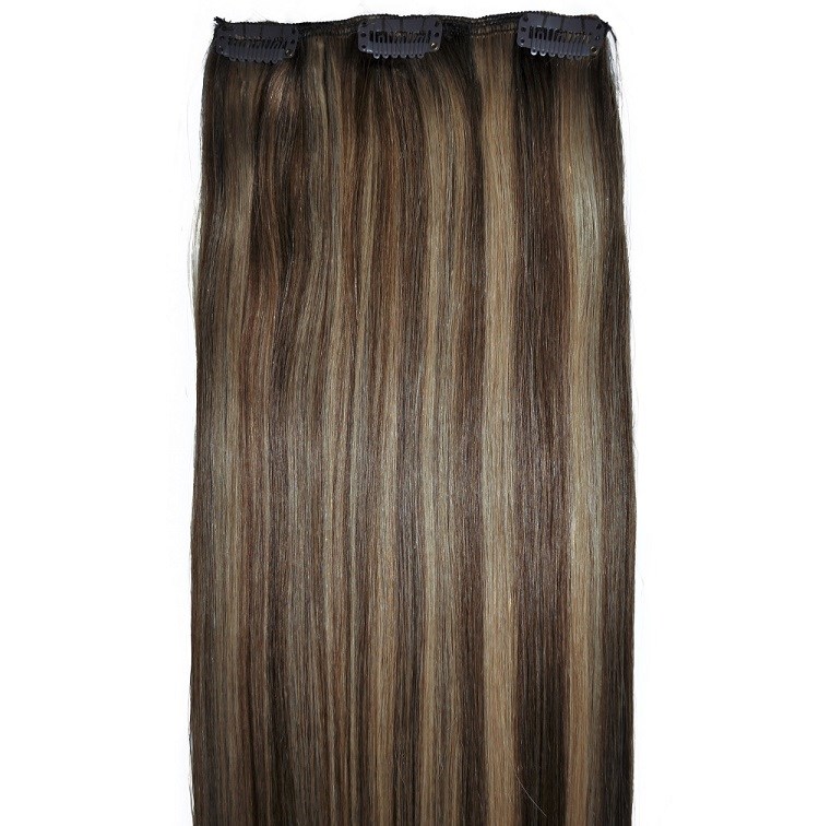 Brunette and blonde balayage hair extension colour 