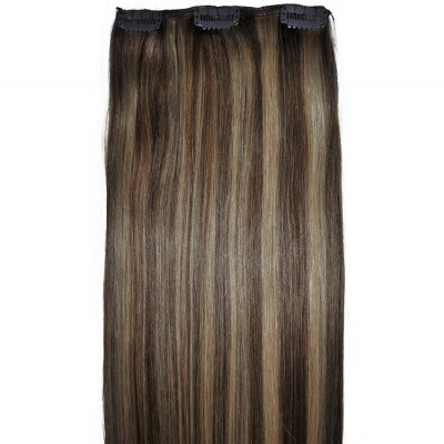 #6/18 Caramel Almond Blend - Clip in Hair Piece