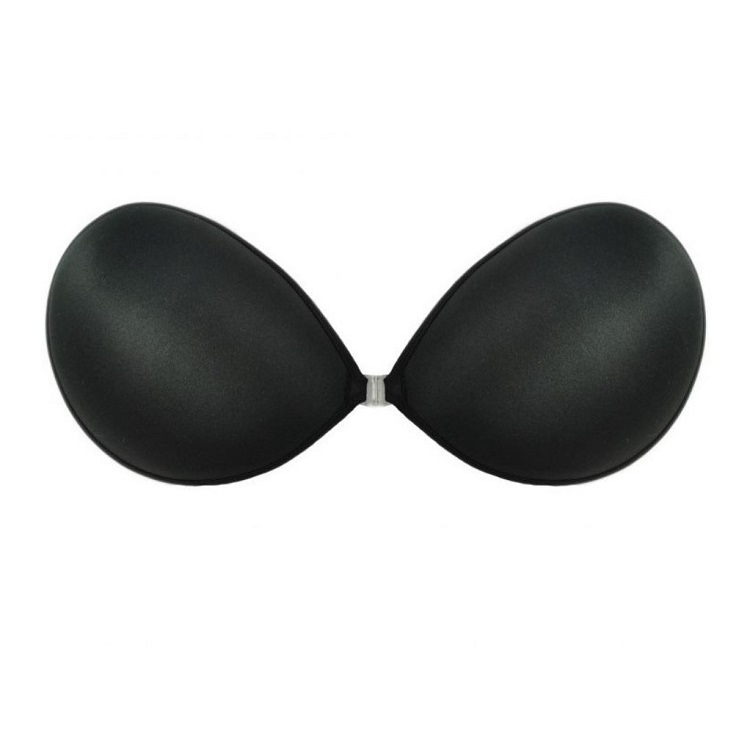 Plus size black stick on bra in A cup to G cup